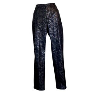 Lafayette jeans Women's 10 brown EUC straight leg, glossy snake print, pockets